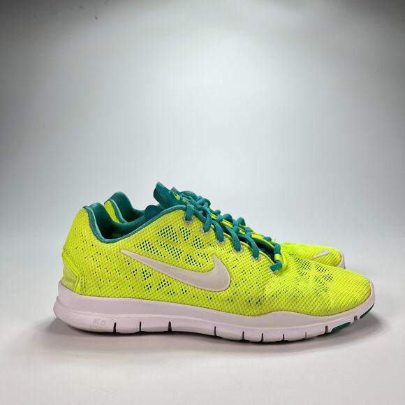 Nike Free TR Fit 3 Breathe Neon Yellow Green Athletic Training Shoe Women Sz 7.5 - Picture 1 of 10